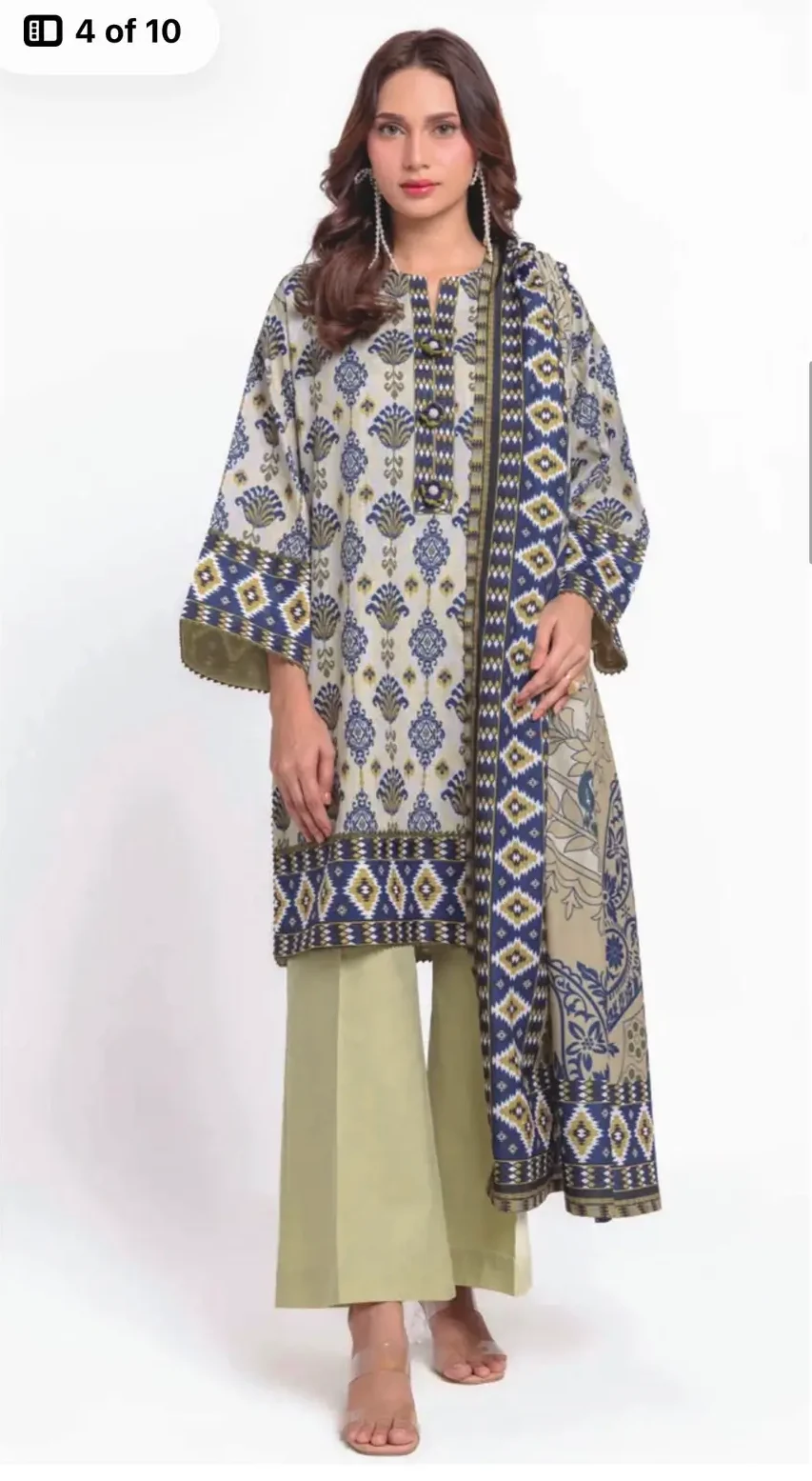 Elegant Printed 3-Piece Women's Suit